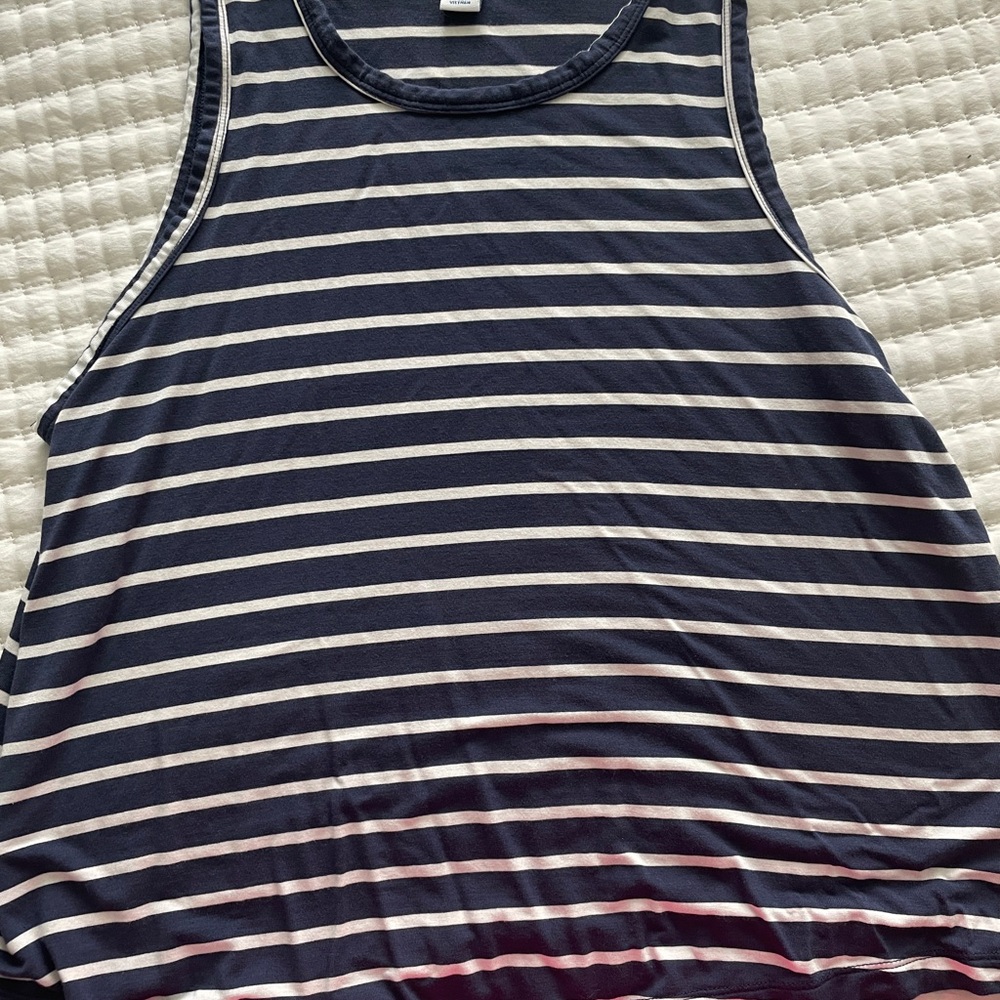 Old Navy Sunday Sleep Blue and White Striped Set - Picture 5 of 6